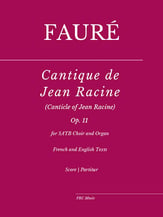 Cantique de Jean Racine SATB choral sheet music cover